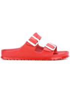 Birkenstock Buckle Slider Sandals - Red