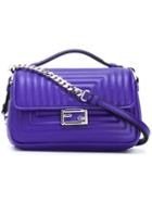 Fendi Micro 'double Baguette' Crossbody Bag, Women's, Pink/purple, Nappa Leather