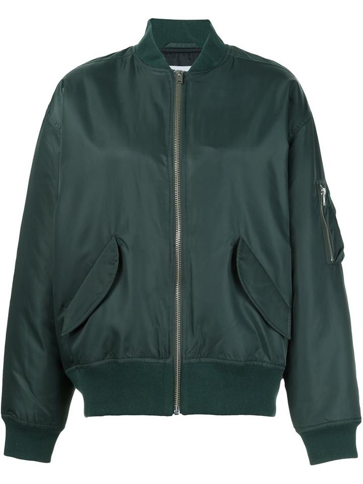 Iro 'gabor' Bomber Jacket, Women's, Size: 38, Green, Nylon/polyester