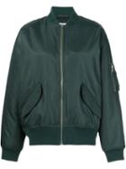 Iro 'gabor' Bomber Jacket, Women's, Size: 38, Green, Nylon/polyester