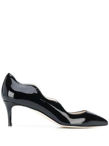 Francesca Bellavita Scalloped Edge Pumps - Black