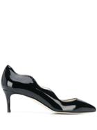 Francesca Bellavita Scalloped Edge Pumps - Black