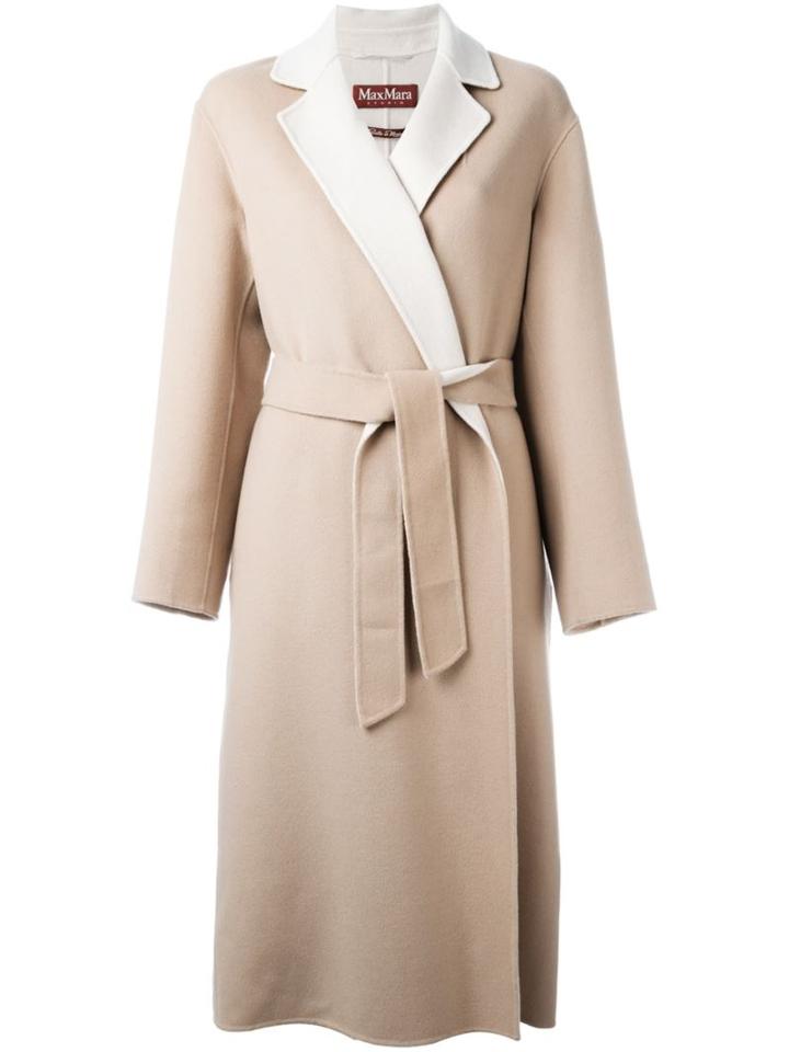 Max Mara 'miki' Coat, Women's, Size: 42, Nude/neutrals, Cashmere/virgin Wool