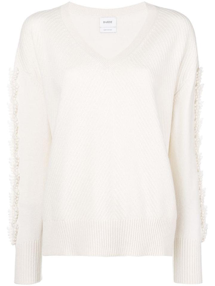 Barrie Troisieme Dimension Cashmere V-neck Pullover - White