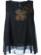 Fabiana Filippi Embroidered Flower Top
