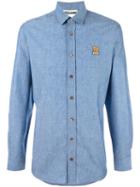 Moschino Toy Bear Chambray Shirt, Men's, Size: 41, Blue, Cotton