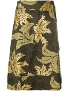 Dries Van Noten Vintage Floral Print Skirt - Brown