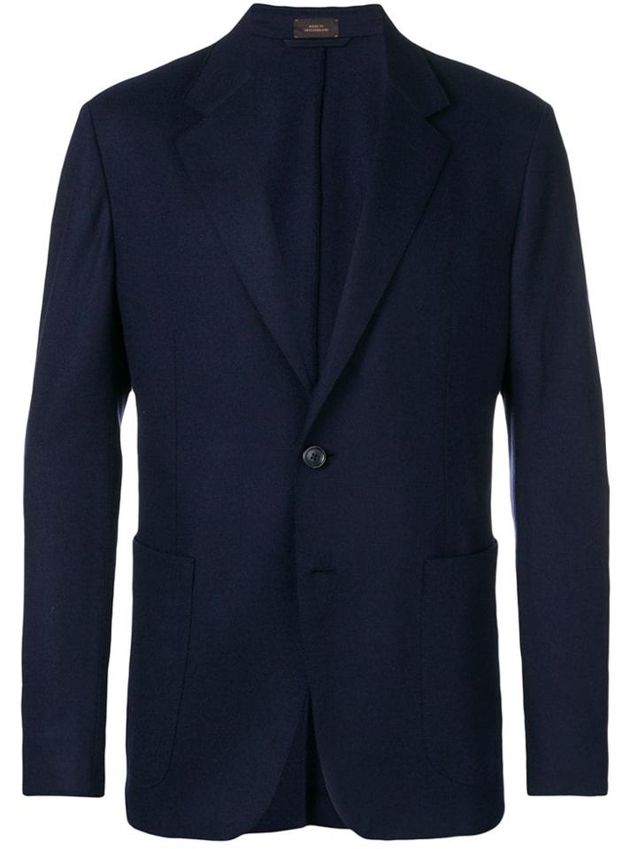 Ermenegildo Zegna Couture Classic Fitted Blazer - Blue