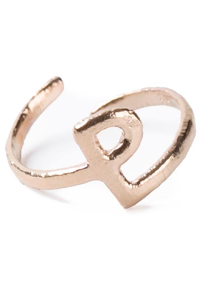 Bjorg Alphabet P Ring - Metallic