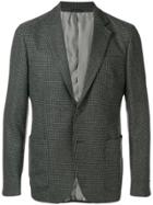 Giorgio Armani Dogtooth Knit Blazer - Grey