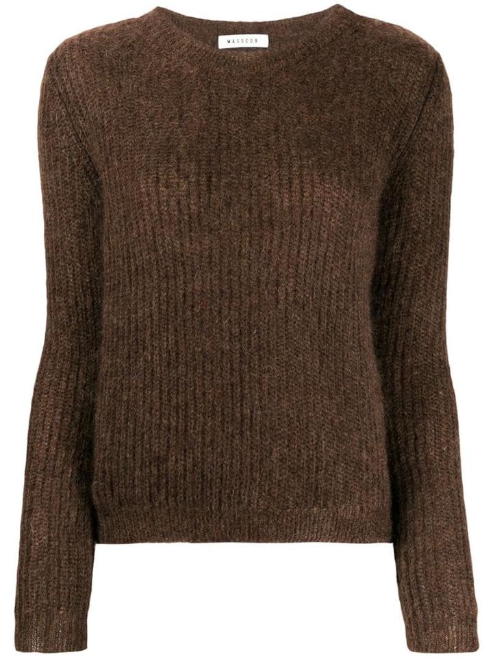 Masscob Round Neck Jumper - Brown