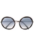 Emilio Pucci - Round Frame Sunglasses - Women - Acetate/metal (other) - One Size, Black, Acetate/metal (other)