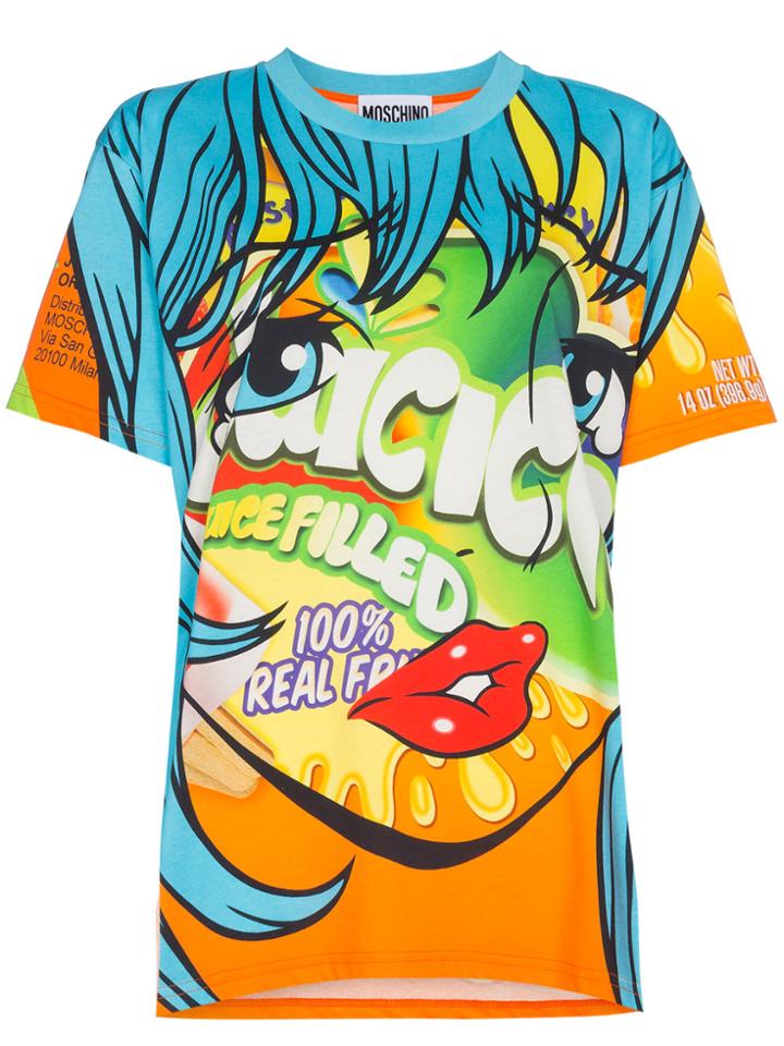 Moschino Juice Box Cartoon T Shirt - Multicolour