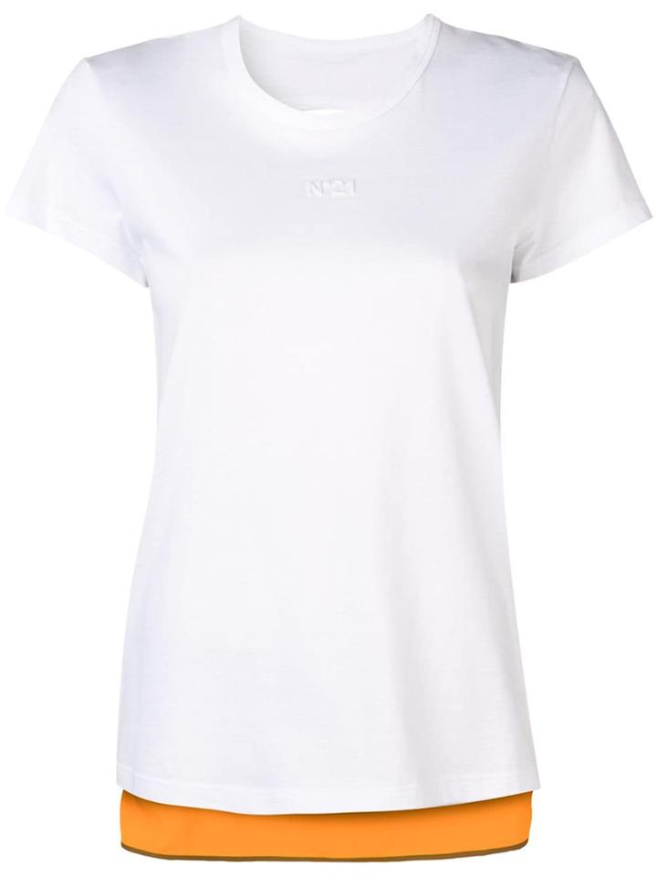 No21 Contrast Back T-shirt - White