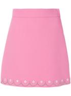 Miu Miu Embellished A-line Skirt - Pink & Purple