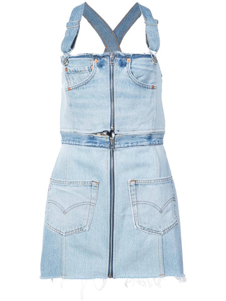 Re/done Detachable Mini Dress - Blue