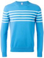 Eleventy Striped Jumper, Men's, Size: Large, Blue, Cashmere