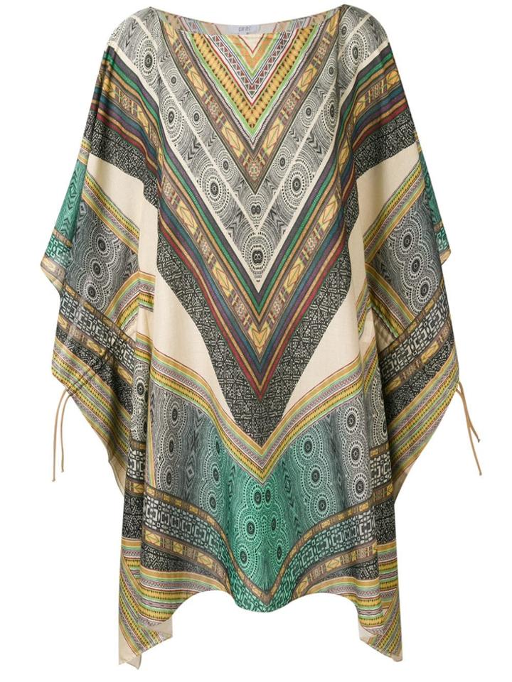 Parah Pareo Multi Patterned Kaftan - Neutrals