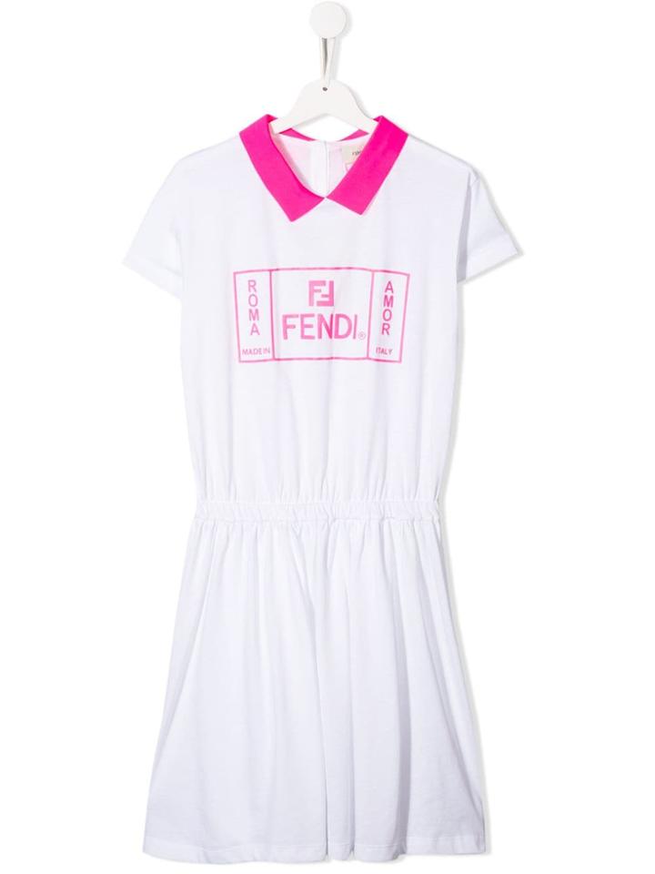 Fendi Kids Tank-style Day Dress - White