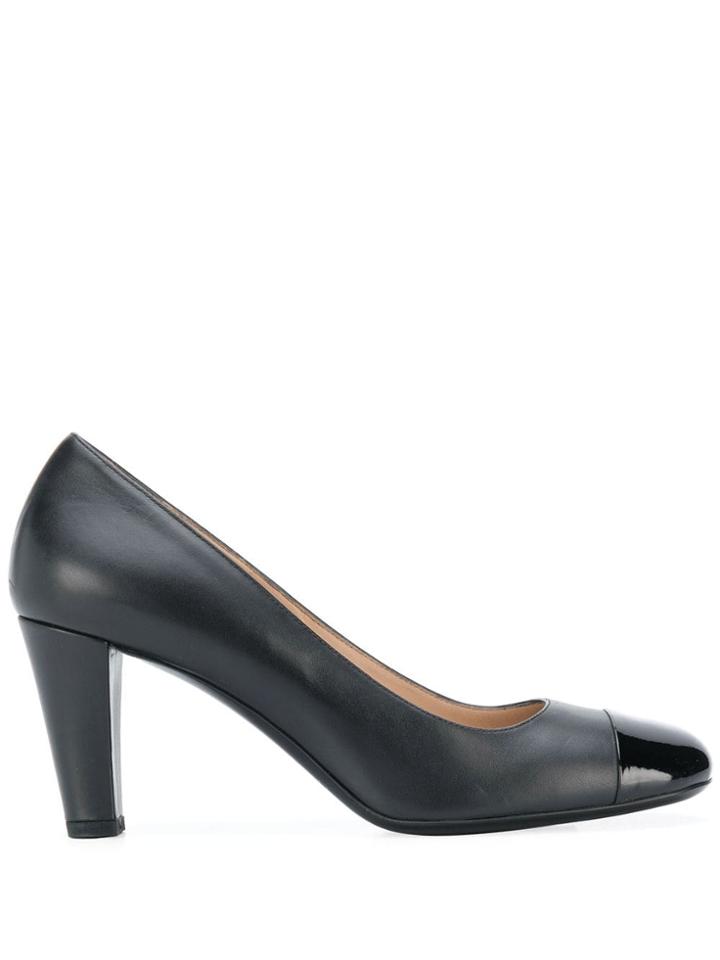 Chanel Pre-owned 2000s Contrast Toe Cap Pumps - Black