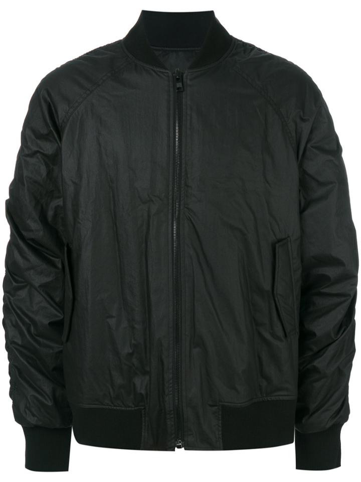 D.gnak Back Strap Bomber Jacket - Black