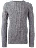Ymc Ribbed Pullover, Men's, Size: Small, Grey, Virgin Wool