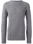 Ymc Ribbed Pullover, Men's, Size: Small, Grey, Virgin Wool