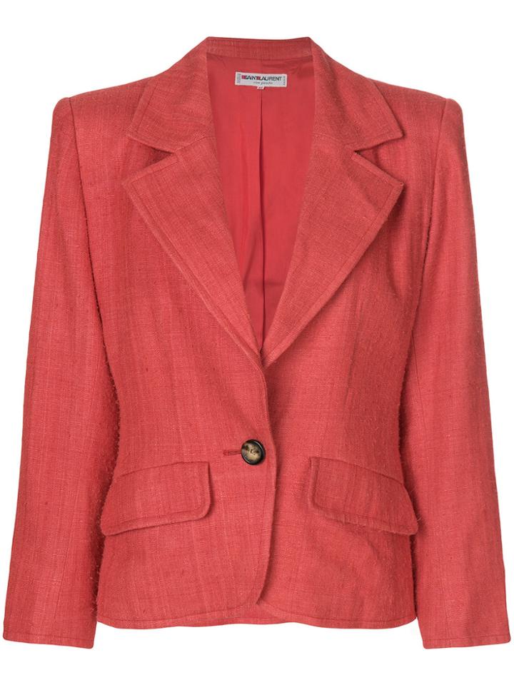 Yves Saint Laurent Vintage Structured Distressed Blazer
