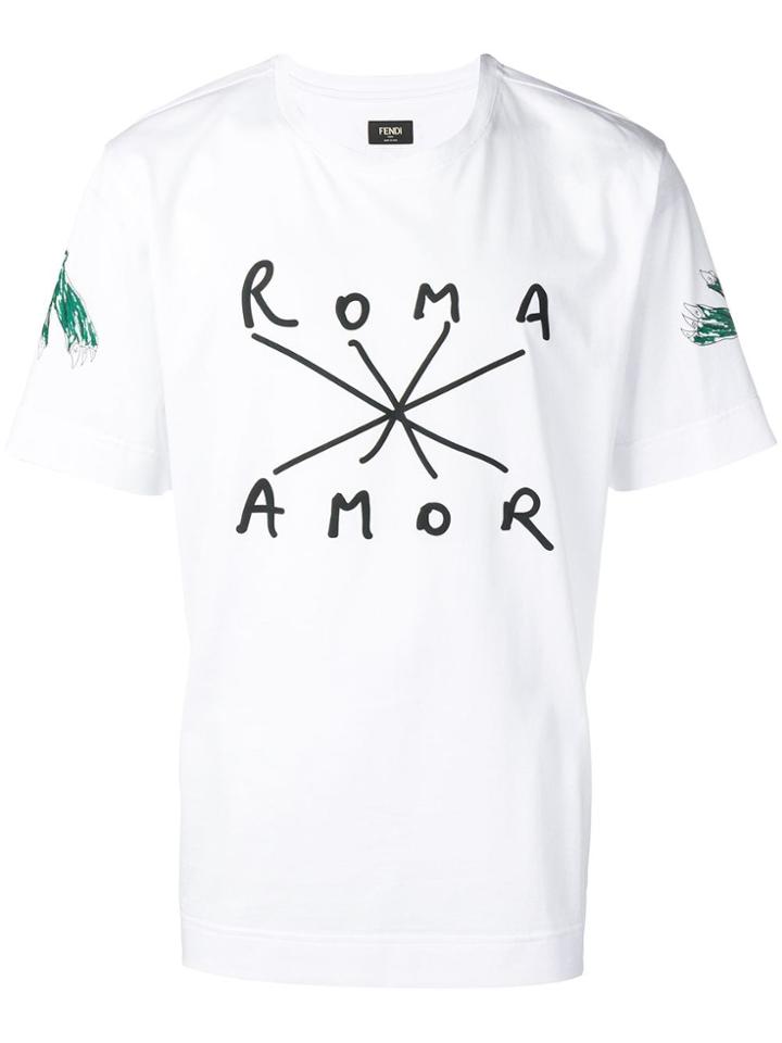 Fendi Roma Amor T-shirt - White