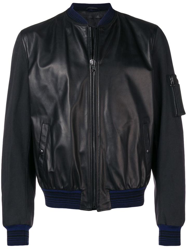 Lanvin Panelled Bomber Jacket - Black