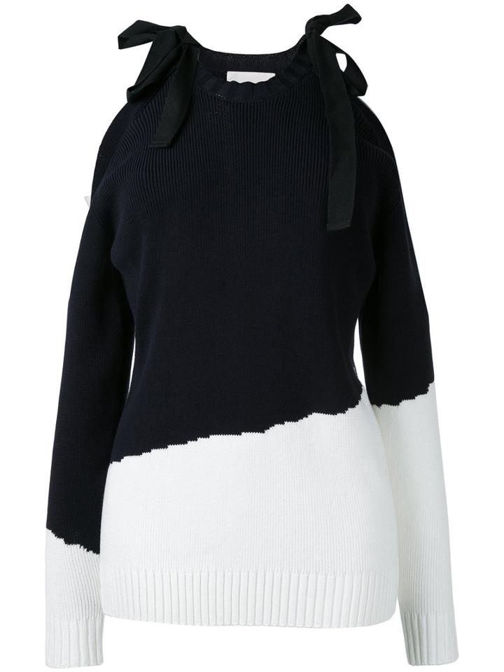 Monse - Cut-off Shoulder Jumper - Women - Cotton - S, Blue, Cotton