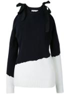 Monse - Cut-off Shoulder Jumper - Women - Cotton - S, Blue, Cotton