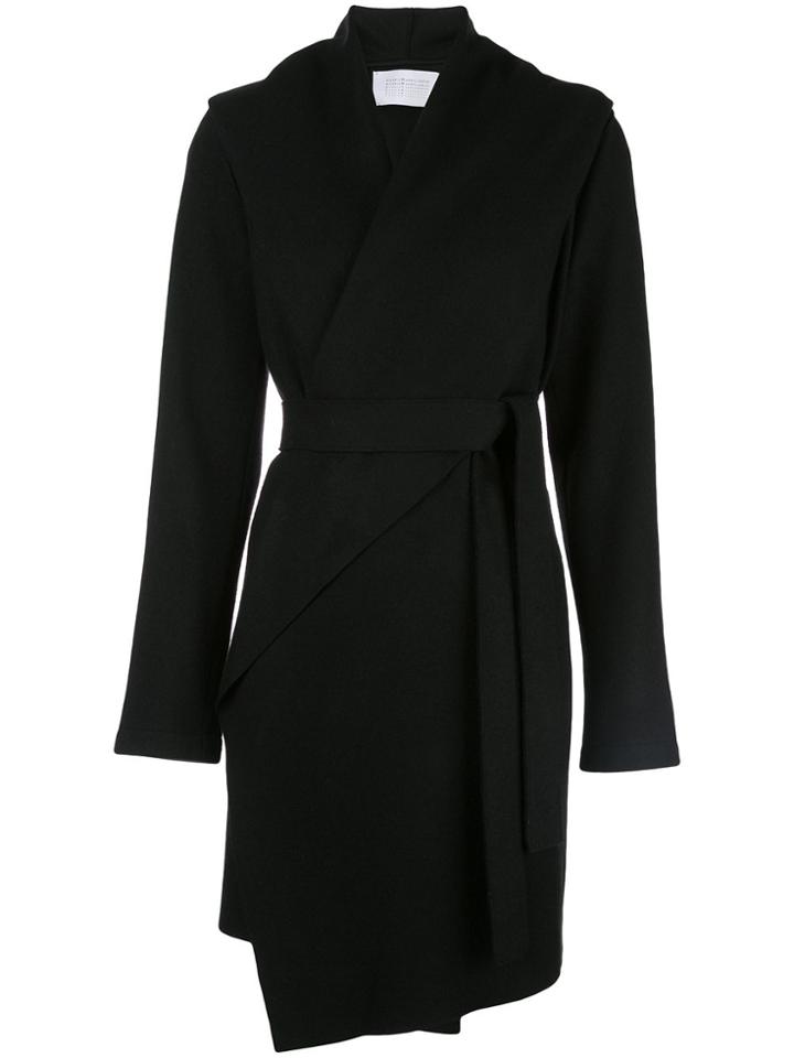 Harris Wharf London Wrap Front Coat - Black