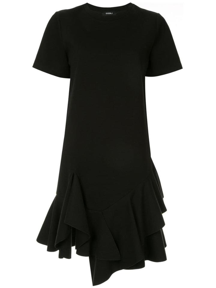 Goen.j Layered Ruffled Mini Dress - Black