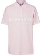 Burberry Logo Print Polo Shirt - Pink