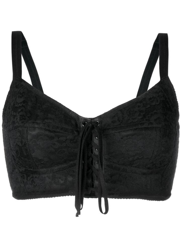 Dolce & Gabbana Laced Corset Bra - Black