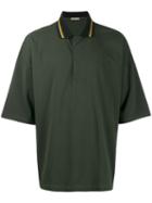 Bottega Veneta Striped Collar Polo Shirt - Green