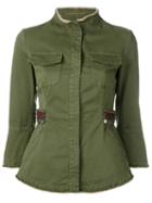 Bazar Deluxe Button Up Jacket, Women's, Size: 42, Green, Cotton/spandex/elastane
