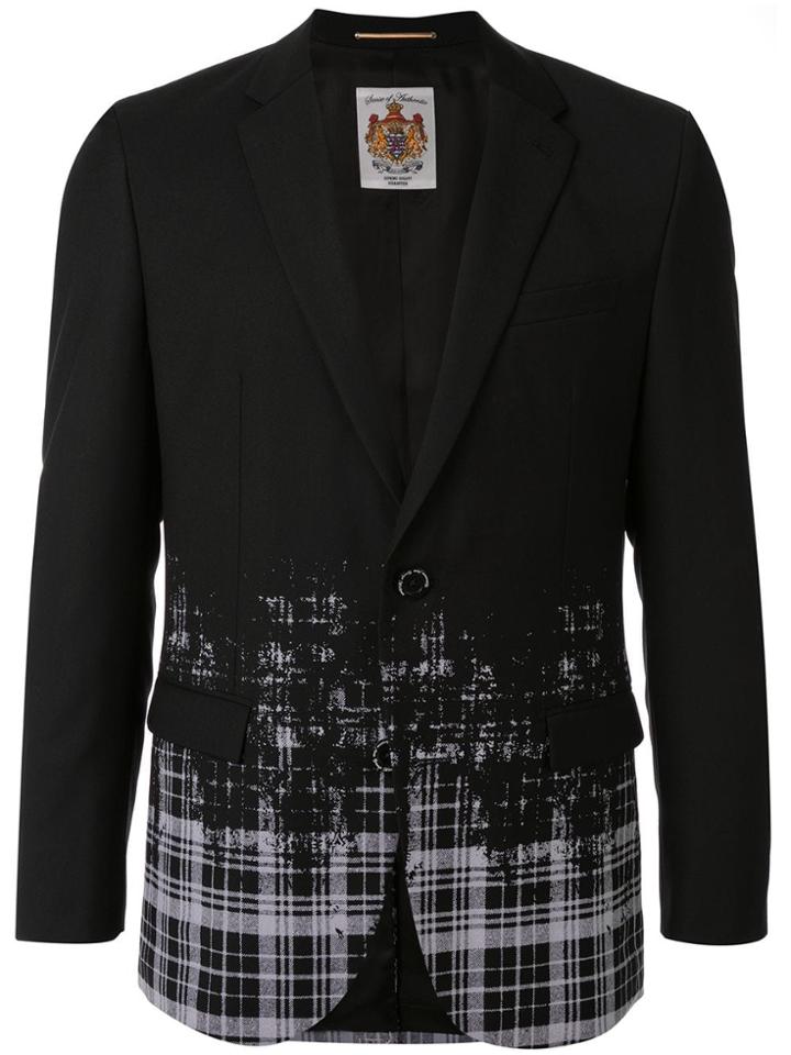 Education From Young Machines Faded Pattern Blazer - Black