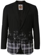 Education From Young Machines Faded Pattern Blazer - Black