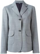 Jil Sander Navy Two Button Blazer, Women's, Size: 42, Grey, Polyester/spandex/elastane/virgin Wool