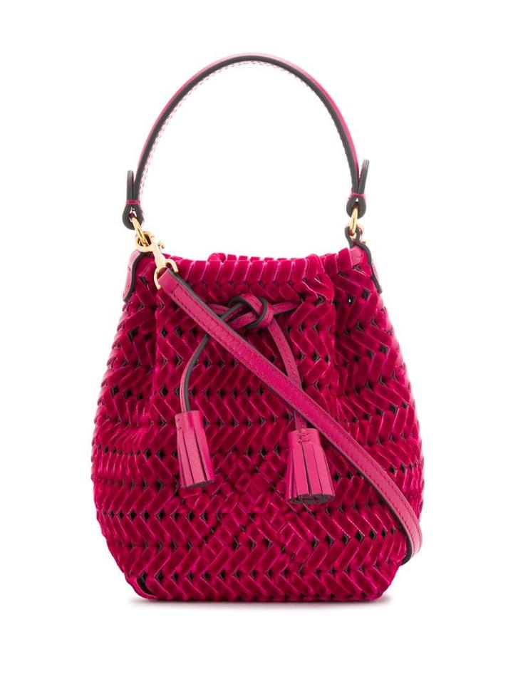 Anya Hindmarch Woven Design Shoulder Bag - Pink