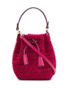 Anya Hindmarch Woven Design Shoulder Bag - Pink