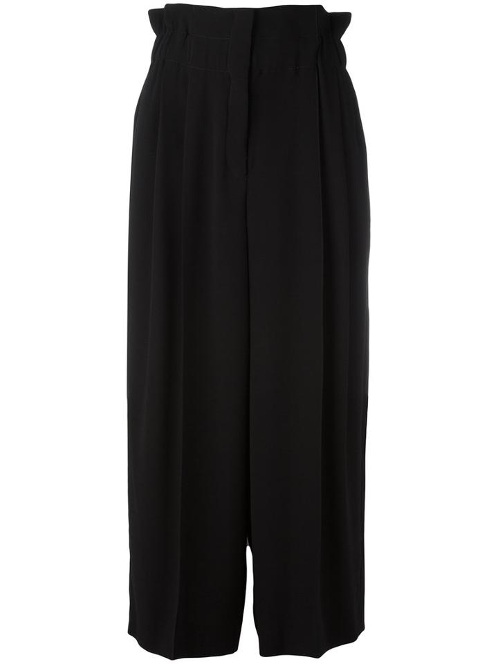 Sonia Rykiel Cropped Trousers, Women's, Size: 42, Black, Polyester/triacetate