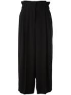 Sonia Rykiel Cropped Trousers, Women's, Size: 42, Black, Polyester/triacetate