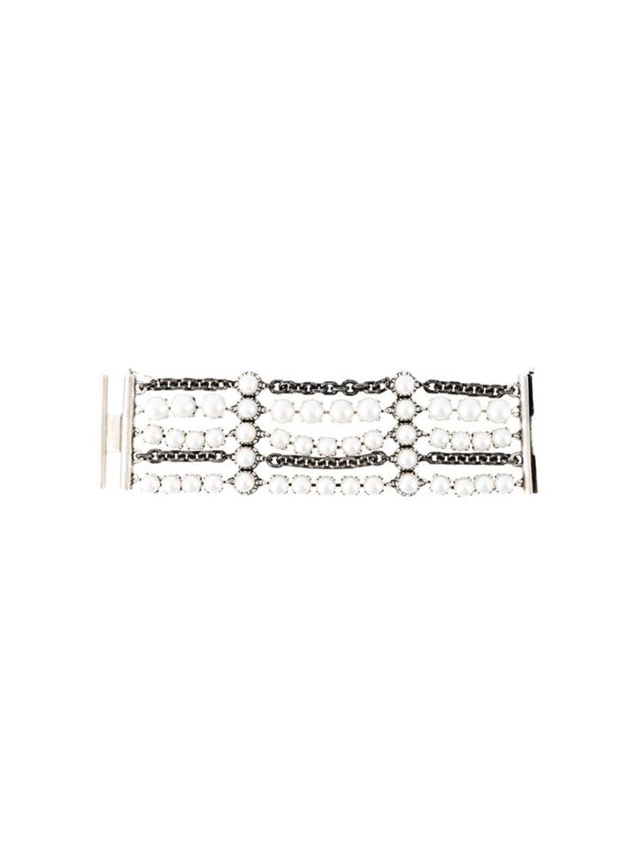 Lanvin Faux Pearl Chain Bracelet