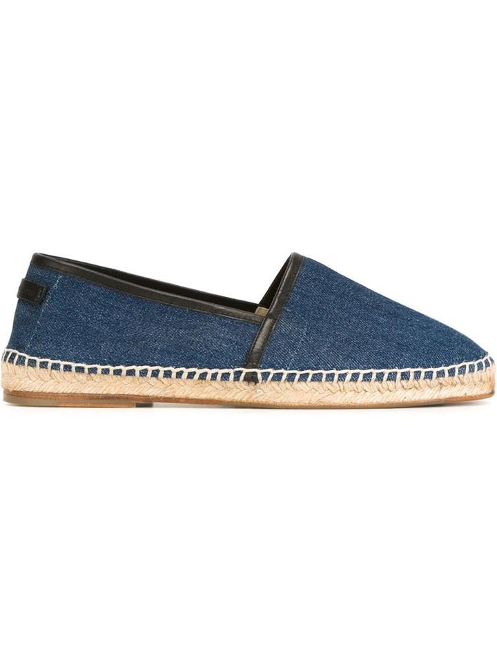 Dolce & Gabbana Denim Espadrilles, Men's, Size: 41, Blue, Raffia/leather/leather
