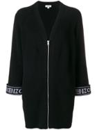 Kenzo Logo Print Cardigan - Black