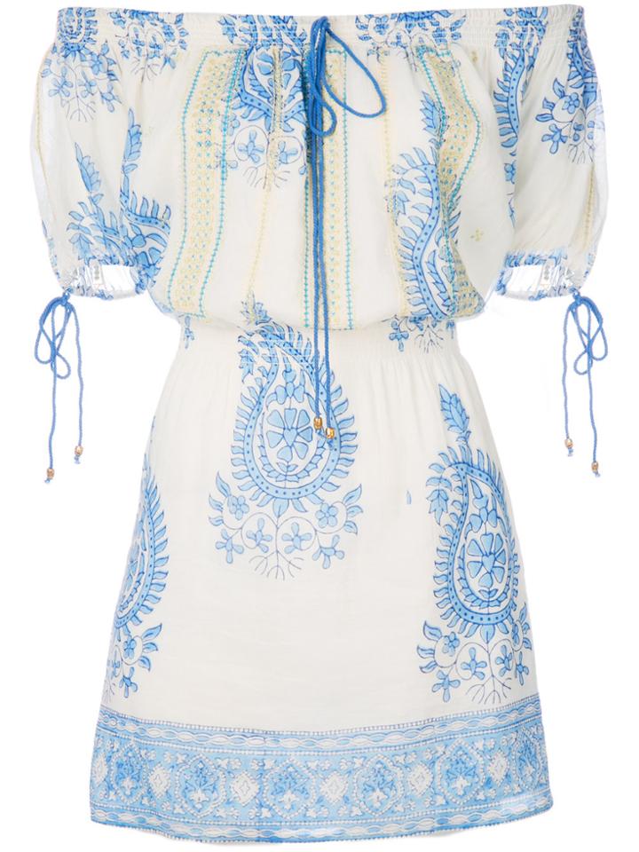 Alicia Bell Off-shoulder Patterned Dress - Blue