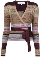 Dvf Diane Von Furstenberg Bow Knitted Top - Brown